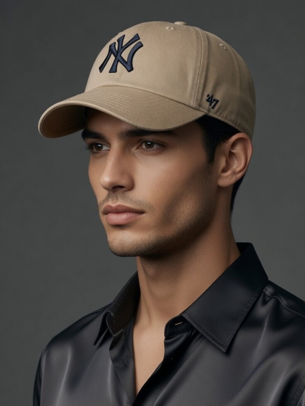 '47 New York Yankees Beige Cap with Navy Logo